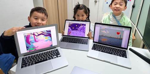 kids playing scratch